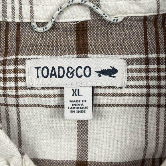 Toad & Co Smythy Shirt Mens Sz XL Plaid Short Sleeve Button Up Hiking Organic - Picture 6 of 9